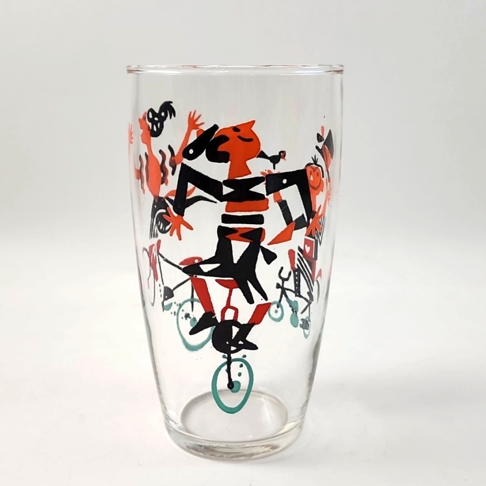Libbey Unicycle Bicycle Glass
